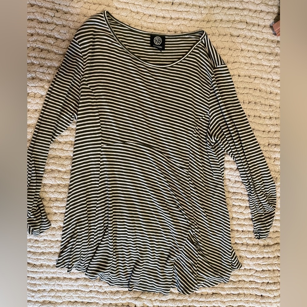 Flowy striped long sleeve shirt
